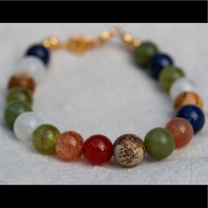 Virgo Gemstone & 18k Gold Bracelet